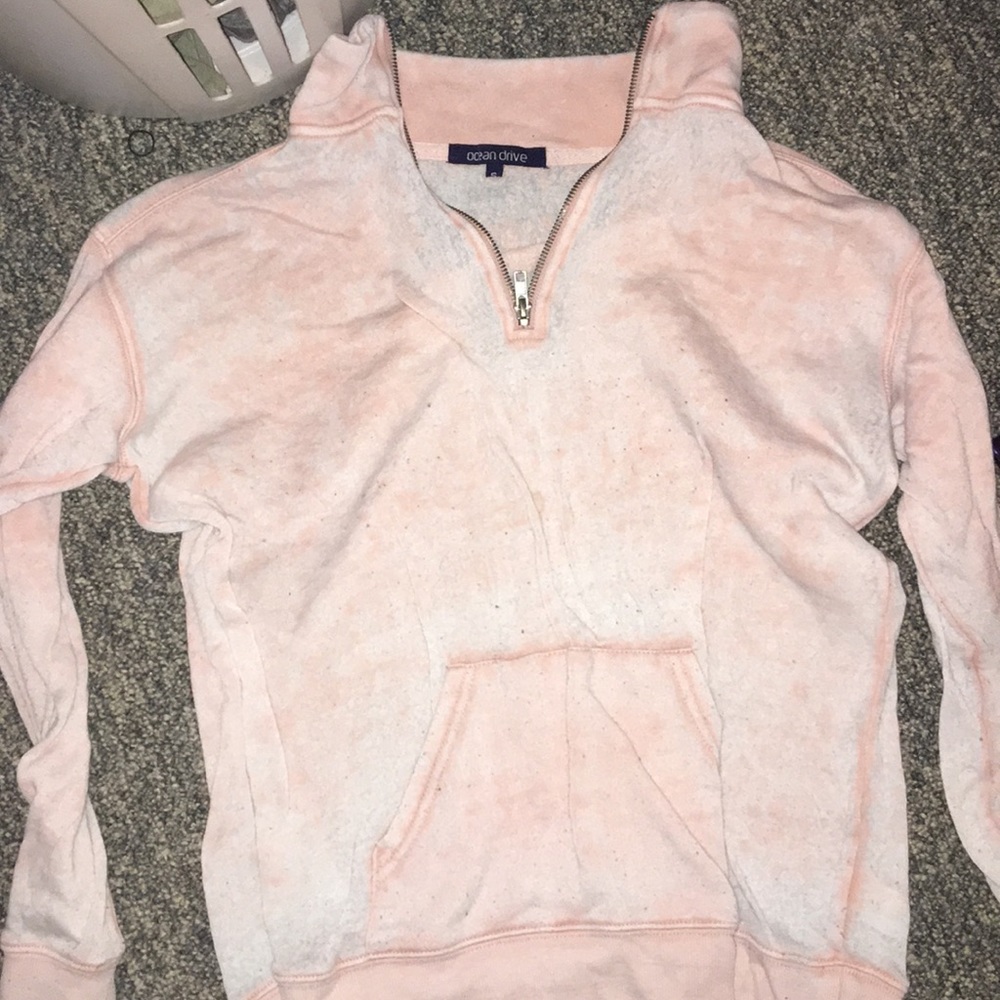 pink crew neck
